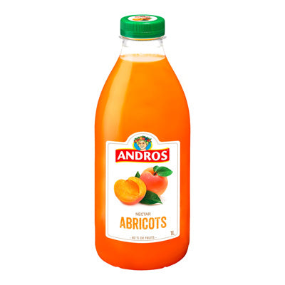 Apricot pure juice,  Andros, 1L