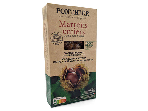 Chestnuts cooked and vacuum-packed, Ponthier, 2 trays of 200g each