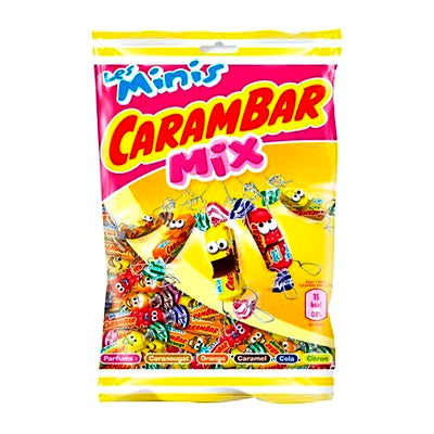 Carambar mini size caramel sweets, caramel, strawberry, candyfloss, lemon, cola flavours,  110g