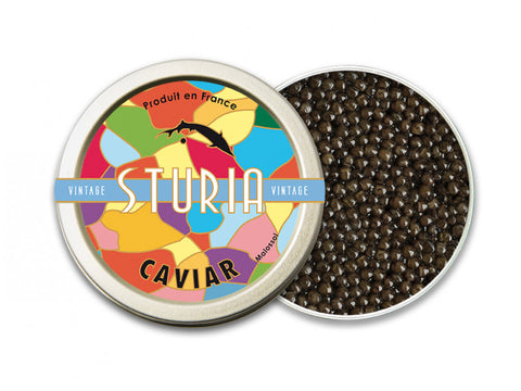 Vintage Acipenser Baerii Caviar - Sturia- France - 30g, 50g,125g