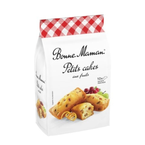 Petits cakes aux fruits x 10 sachets individuels - Fruits cakes mini x 10 - Bonne Maman, 300g