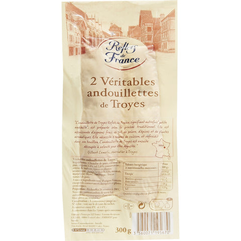 Andouillettes de Troyes a' griller x 2, Andouillettes x 2 ( chitterlings) for the grill - Reflets de France, 300g