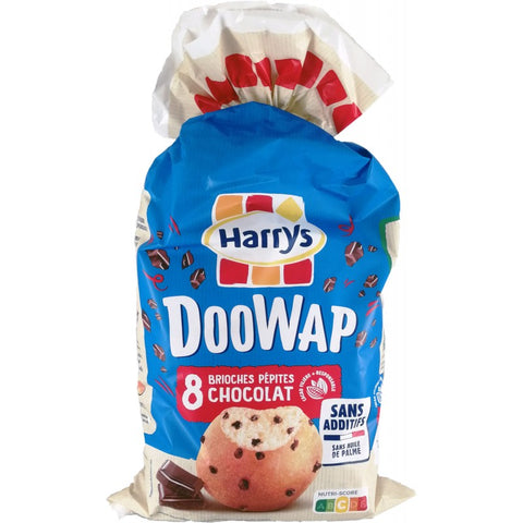 Doo Wap brioches rondes aux pépites de chocolat au lait x 8 - Doo Wap brioche pépites choc lait x 8 - Harry's, 330g