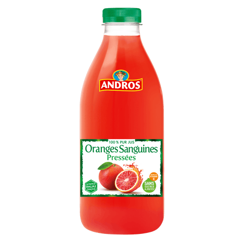 Pamplemousses roses pressés - Fresh grapefruit juice - Andros, 1L