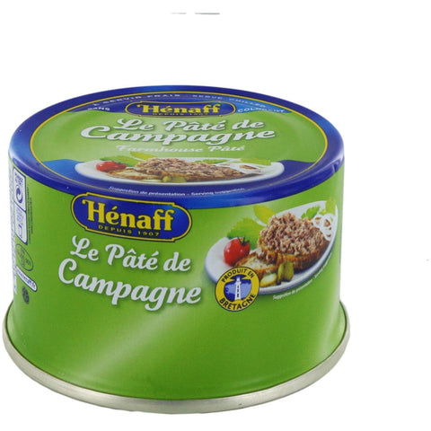 Paté de campagne de Bretagne en conserve - Farmhouse pate' from Brittany tinned - Hénaff, 3 x 78g
