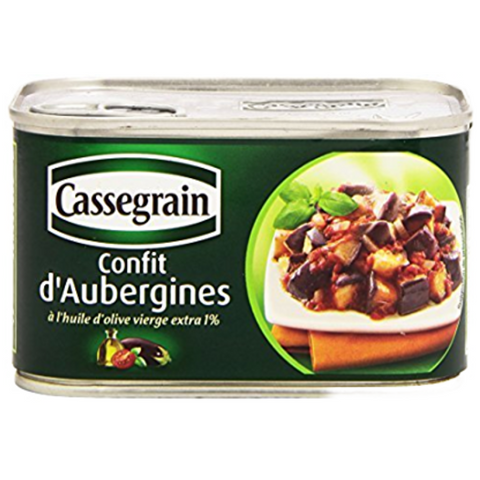 Aubergines cuisinées à la provençale à l’huile d’olive - Provencal aubergines in olive oil - Cassegrain, 375g