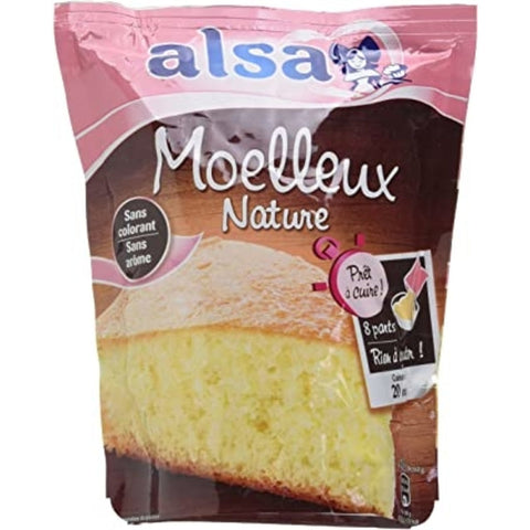 Moelleux nature: pâte à gâteau liquide toute prête - Plain cake ready mix (ready to bake) pouch- Alsa, 500g
