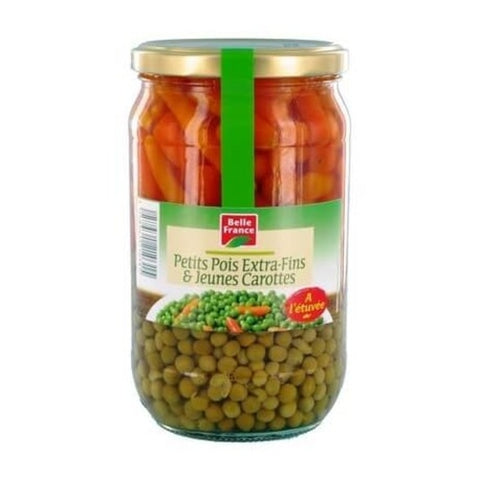Petits pois & carottes bocal - Glass jar peas & carrots - Belle France, 660g