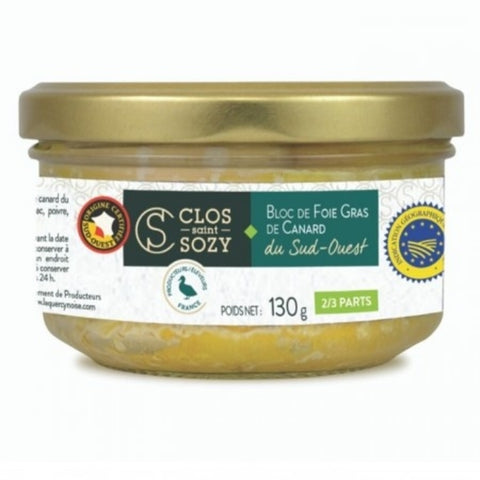 Clos Saint Sozy, Bloc de Foie Gras de Canard - 130g - Le Vacherin Deli
