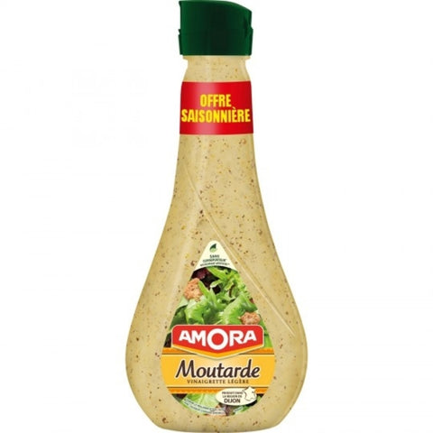 Vinaigrette légère à la moutarde - Light salad dressing with Mustard -Amora, 380 ml