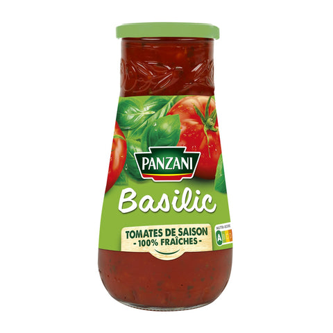 Sauce tomate et basilic bocal - Basil sauce (glass bottle) - Panzani, 210g
