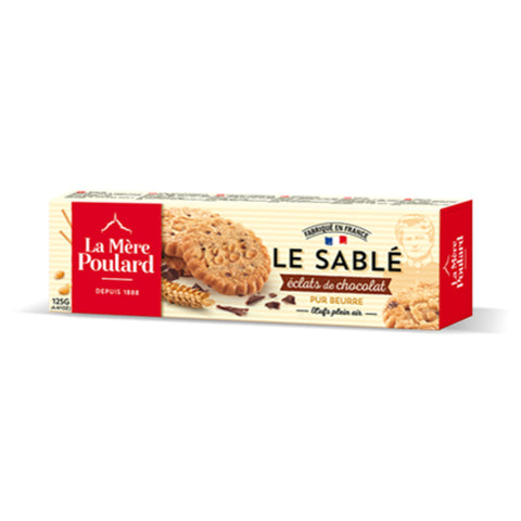 Sablés pur beurre Eclats de Chocolat - Chocolate chips butter biscuits (cardboard) - Mère Poulard, 125g