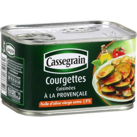 Courgettes cuisinées à la provençale -Baked courgettes in Provencal sauce - Cassegrain,375g