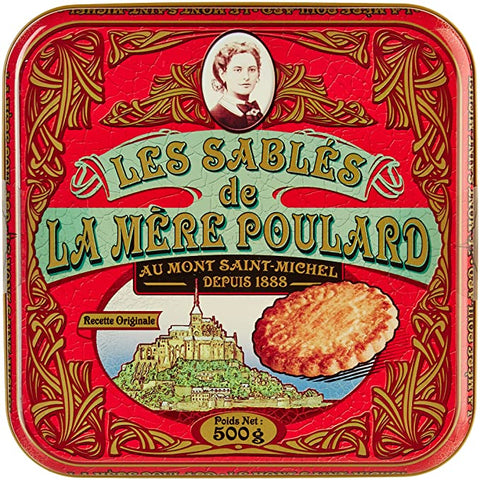 Sablés pur beurre x 64 boite métal - All butter French biscuits x 64 metal box -Mère Poulard, 500g