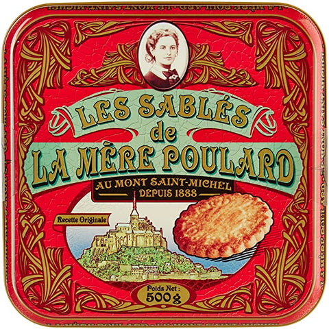 Sablés pur beurre x 64 boite métal - All butter French biscuits x 64 metal box -Mère Poulard,  500g