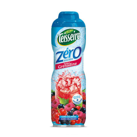 Sirop grenadine 0% de sucre bidon - Grenadine (mix red berries) cordial 0% sugar - Teisseire, 60cl