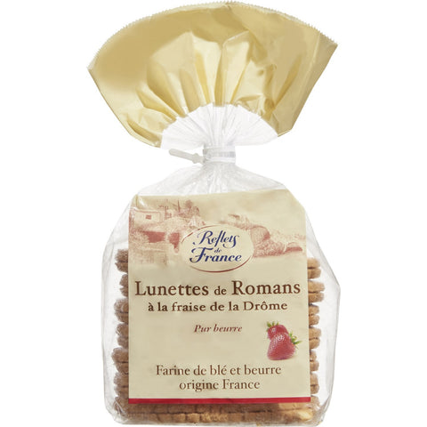 Lunettes de Romans sablés à la fraise – Strawberry Lunettes from Romans (shortbread) – Reflets de France, 350g