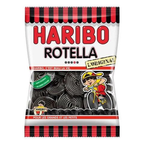 Réglisses ronds Rotella Zigoto - Liquorice string Rotella - Haribo, 300g