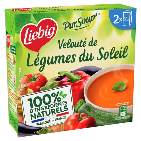 Pursoup velouté de légumes du soleil brick - Provencal vegetables soup carton - Liebig, 2 x30cl