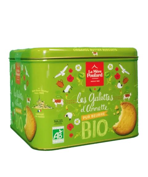 Box Galettes d’Annette pur beurre BIO x40 Mère Poulard 366g (Collector box) -Organic range