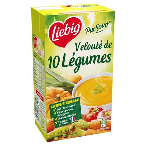 Pursoup velouté 10 légumes brick - Pursoup 10 vegetables carton - Liébig, 2x30cl