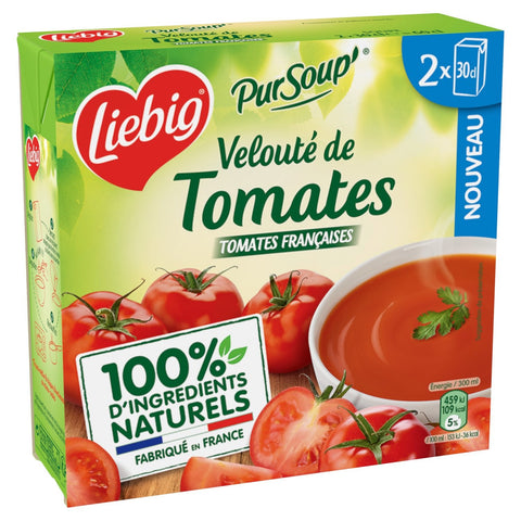 Pursoup velouté de tomates de Provence brick -Tomato soup carton - Liébig, 2 x30cl