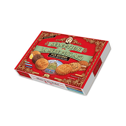Sélection x36 biscuits pur beurre (6 variétés) - Butter biscuits assortment box x36 (cardboard) - Mère Poulard, 375g