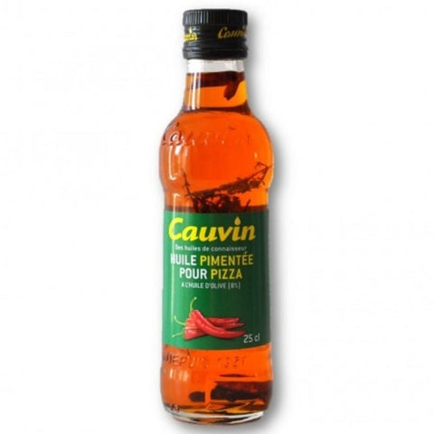 Huile pimentée pour pizza - Olive oil & Chilli for pizza (glass bottle) - Cauvin, 25cl