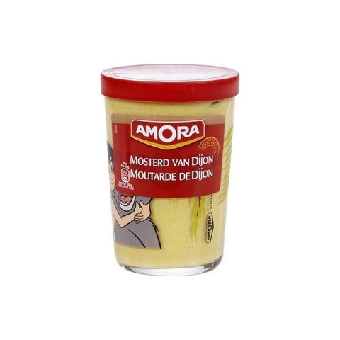 Moutarde de Dijon verre décoré - Dijon mustard (small glass jar) - Amora, 430g