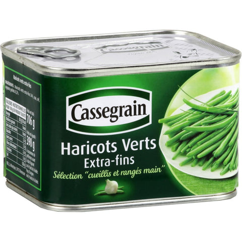 Haricots verts extra fins - French beans extra fine tin medium - Cassegrain 400g