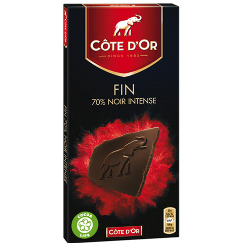 Chocolat noir intense à 70% de cacao - Dark chocolate 70% cocoa - Côte d'Or, 100g