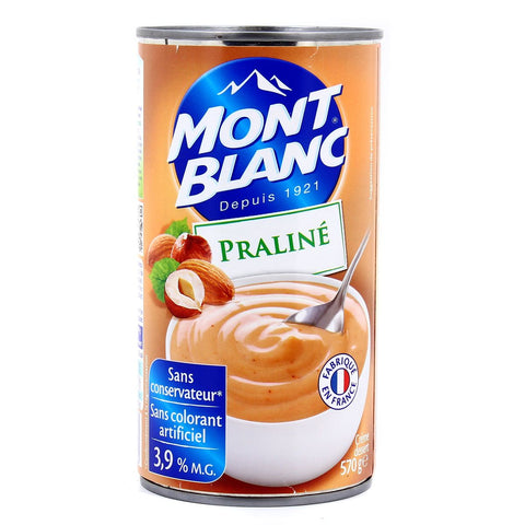 Mont Blanc crème praliné - Mont Blanc praline cream in tin - Nestlé, 570g