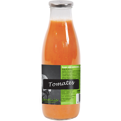Soupe de tomates en bocal, 2/3 personnes - Papy’s soup Tomatoes glass bottle - Papy le Jardinier, 72cl