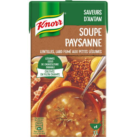 Knorr Paysanne lentil soup with smoked bacon, 1 liter - Le Vacherin Deli