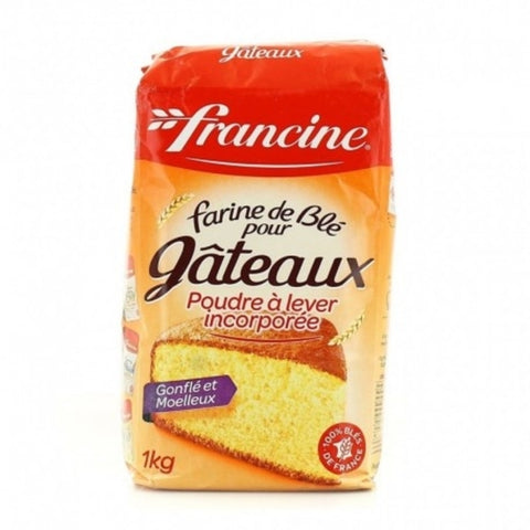 Farine à gâteaux pack doré- Plain flour with baking powder for cakes - Francine,1Kg