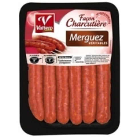 Merguez x 6 saucisses - Merguez beef and mutton spicy sausage x 6 - Valtero, 330g