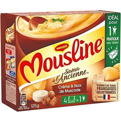 Purée Mousseline à l'ancienne sachets individuels - Instant mashed potato with milk (4 individual packs) - Maggi, 4 x 31.25g