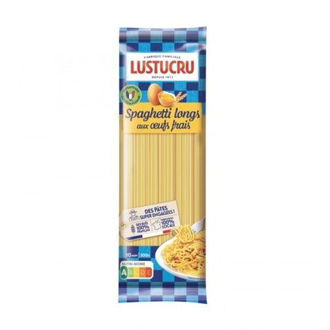 Spaghetti longs aux oeufs frais - Fresh eggs Spaghetti pasta - Lustucru, 250g