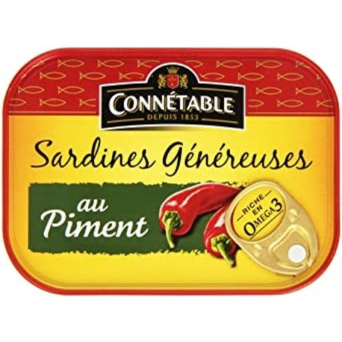 Connétable - Sardines au piment (with chilli) - 140gm - Le Vacherin Deli
