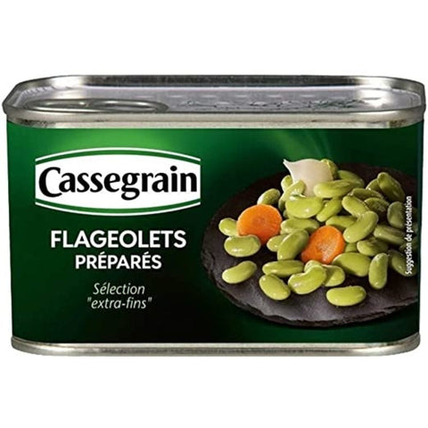 Flageolets extra-fins cuisinés - Flageolets beans tin medium - Cassegrain, 400g