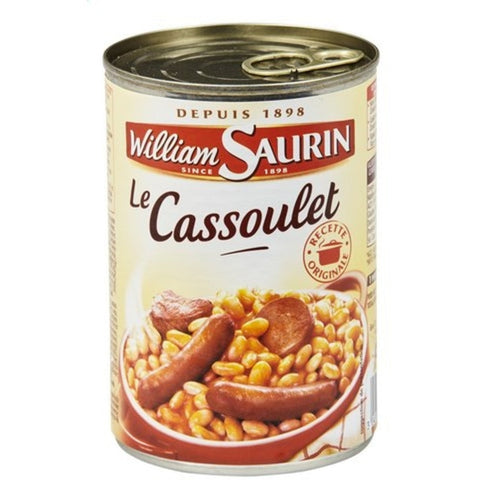 Cassoulet de porc - Cassoulet pork, sausages & white beans small tin -William Saurin, 420g