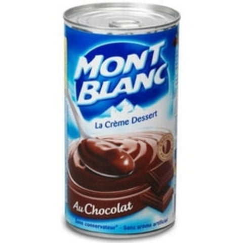 Mont Blanc crème dessert chocolat - Mont Blanc chocolate cream in tin - Nestlé, 500g