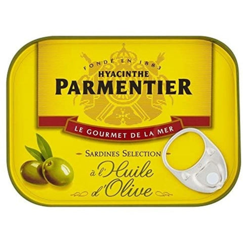 Sardines à l'huile d'olive - Whole sardines in olive oil tinned - Parmentier,135g