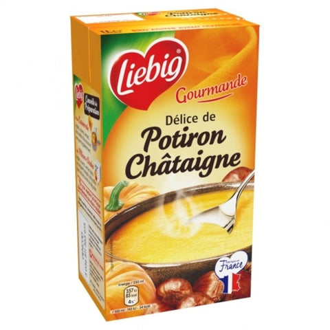 Soupe Délice potiron et châtaigne bricks - Pumpkin & chestnut soup carton-Liebig, 2 x 30cl