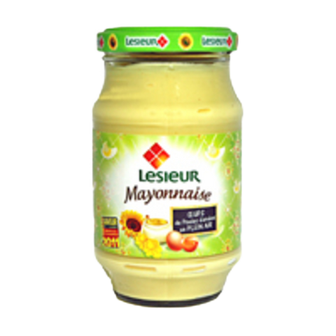 Mayonnaise 4% de moutarde de Dijon petit pot - Mayonnaise made with Dijon mustard (glass jar) - Lesieur, 235g