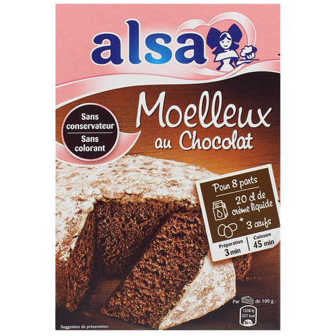 Moelleux au chocolat, Gateau à préparer - Chocolate cake ready mix flour- Alsa, 435g