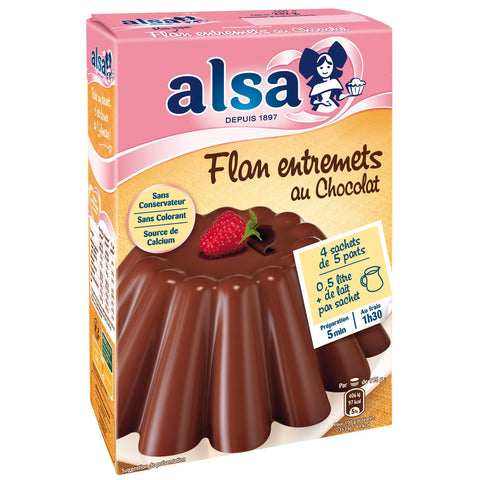 Alsa - chocolate flan preparation kit, 232g - 4 sachets - Le Vacherin Deli