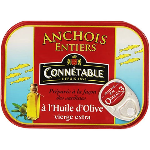 Connétable, Whole Anchovies in Olive Oil - 100g - Le Vacherin Deli