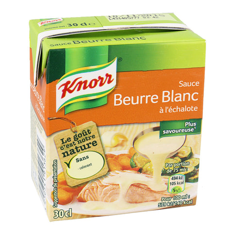 Sauce au beurre blanc à l'échalote brick - Beurre blanc sauce with shallots carton - Knorr, 30cl