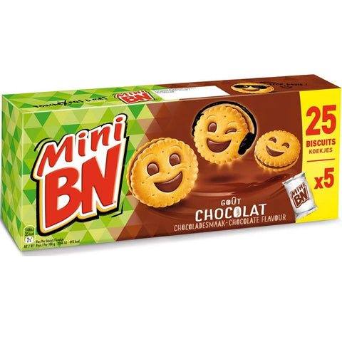 Mini BN ronds au chocolat 5x5 biscuits - Mini BN chocolate filling Round shape - BN, 175g